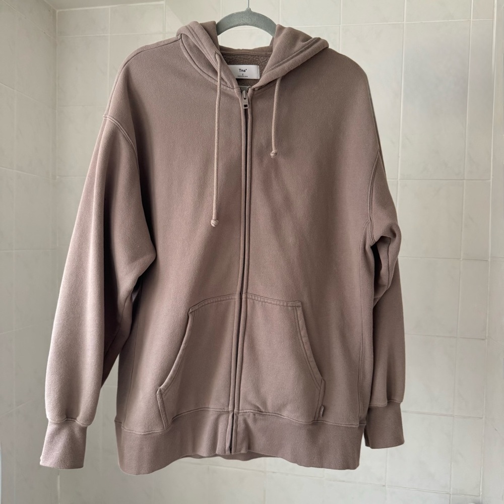 TNA Cozy Fleece Boyfriend Zip-Up Hoodie